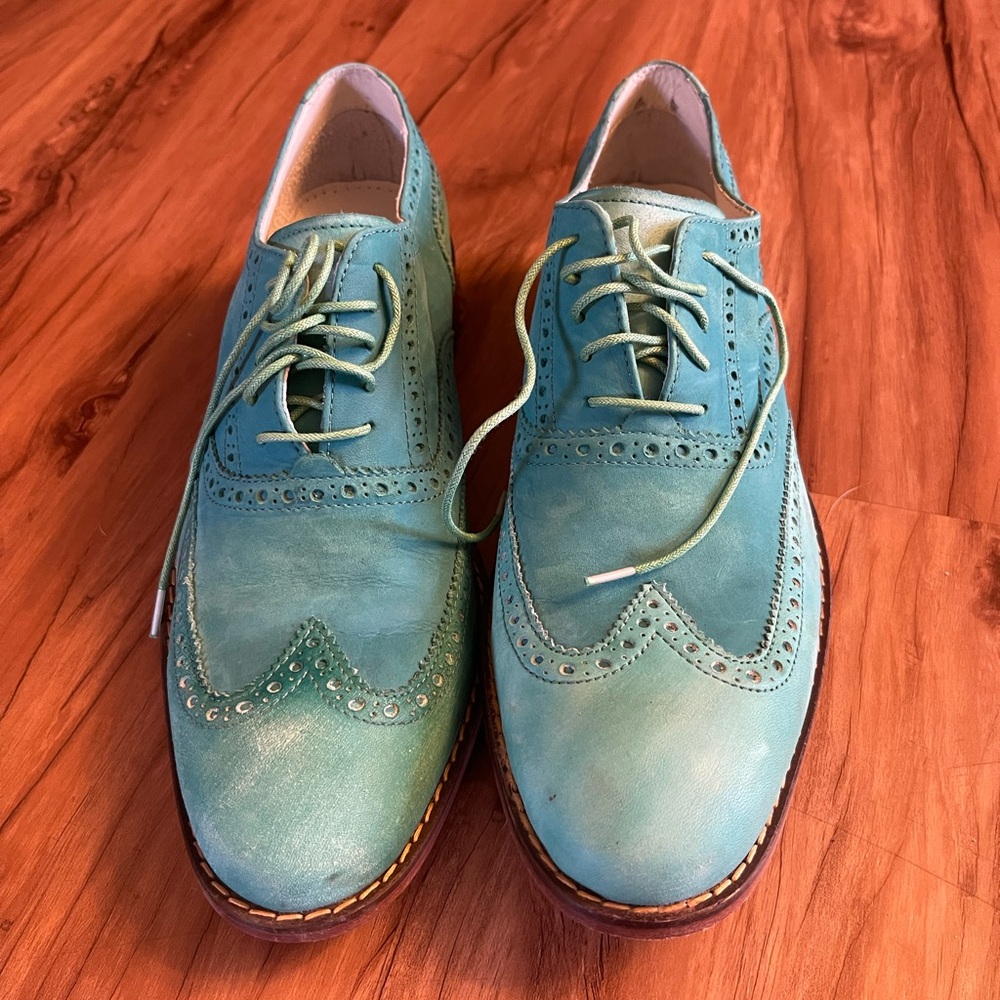 Cole Haan Teal Oxfords- size 9